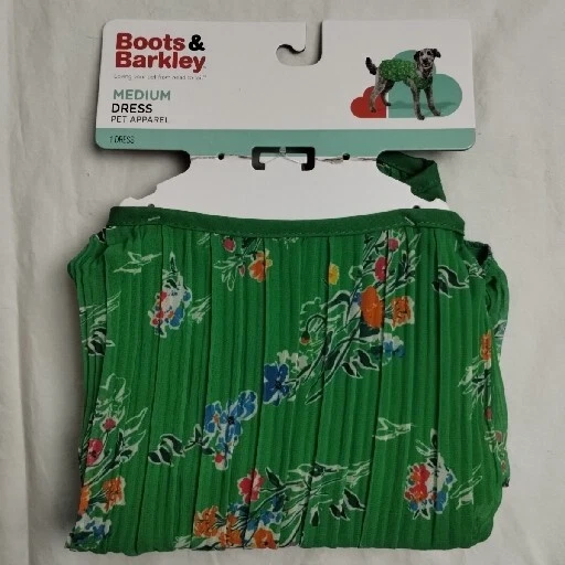 Ботинки и Barkley зеленый цветочный собаки и кошки платье размер средний домашних животных одежда совершенно новый - Изображение 1 из 4