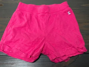 Joules Girls Hot Pink Shorts Size 7-8 Cotton Roll Cuff Beach Boutique Pull On - Picture 1 of 3
