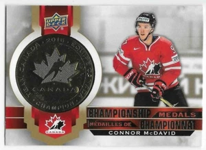 21/22 UPPER DECK TIM HORTONS TEAM CANADA CHAMPIONSHIP MEDALS Connor McDavid #M4 - Picture 1 of 1