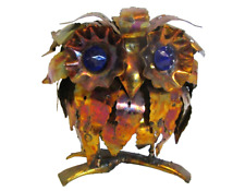 Brutalist Whimsical Metal Owl 6" Statue Made in Hong Kong MCM Jere Style
