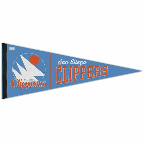 LOS ANGELES CLIPPERS SAN DIEGO ROLL UP FELT PREMIUM PENNANT 12"x30" NEW WINCRAFT Cover