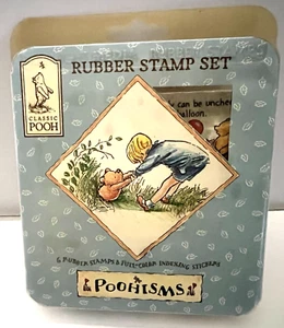 Juego de 6 estampillas de goma vintage de Disney Winnie The Pooh Poohisms caja sin abrir nuevo de Lote Antiguo - Imagen 1 de 10