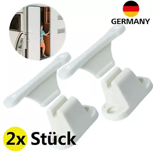 2 Stk Türhalter Türstopper Türfeststeller Wohnwagen Wohnmobil Boot Caravan weiß - Bild 1 von 12