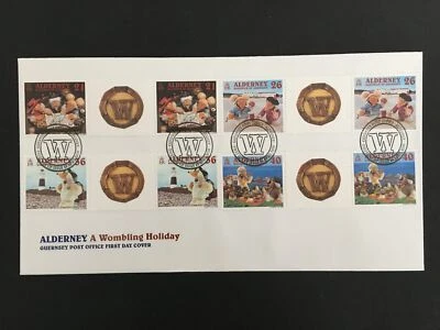 ALDERNEY FDC 2000 GUTTER PAIRS WOMBLES WOMBLING HOLIDAY LIGHTHOUSE /u1033 - Image 1 of 3