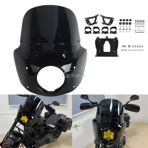Kit de carenado delantero y parabrisas estilo club para Harley Fat Bob FXFB FXFBS Baja LP6 - Imagen 1 de 12