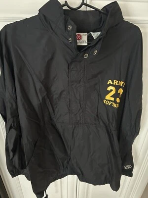 Army West Point Team Issued #23 Rain Jacket Rawlings XL Hideaway Hood Black - Image 1 of 4