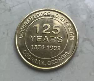 Cochran Georgia GA Lodge No 217 F&AM 1999 Mason Masonic Token - #3 - Bild 1 von 2