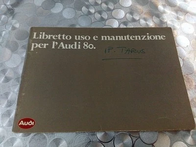 AUDI 80 uso e manutenzione  1.3 1.6 1.8 2.0 benzina diesel 1983  - Immagine 1 di 4