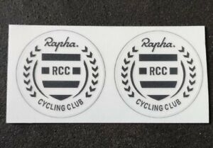 NEW 2X RCC Rapha Cycling Club Frame Helmet Phone Bike Vinyl Sticker Decal Black 