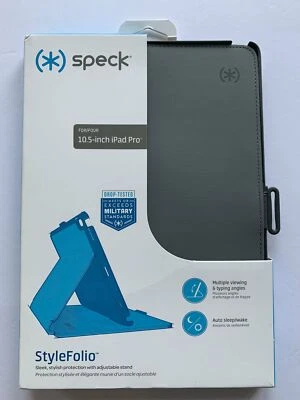 Speck Stylefolio Tablet Grey Case 10.5” iPad Pro Drop Tested Multiple Viewing Ty - Image 1 of 4