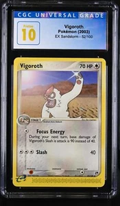 Pokémon EX 2003 Sandstorm Vigoroth #52 CGC 10 impecable bajo pop - Imagen 1 de 2