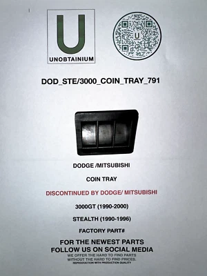 SE ADAPTA A/PARA MITSUBISHI 3000GT/ BANDEJA PARA MONEDAS DODGE STEALTH Foto 1 de 3