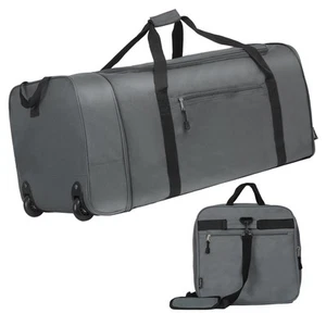 100L Foldable Rolling Duffel Bag with 2 Wheels, Light Weight Travel Duffel ba... - Picture 1 of 8