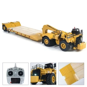 C739D PRO 1.8M Metal 1:20 RC Heavy Duty Hydraulic Mining Trailer Gooseneck Car - Picture 1 of 12