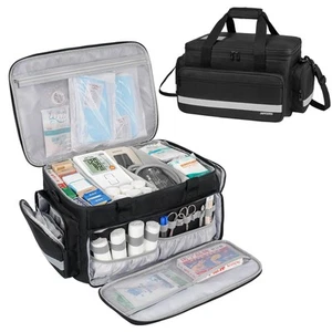 Medical Bag, Medical Equipment Case Empty, Large Home Health Nurse Bag with S... - Picture 1 of 7