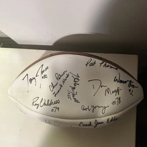1991 Houston Oilers allenatore e squadra firmato Football Childress, Gillbride, Moon - Foto 1 di 13