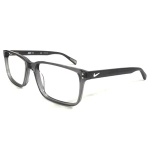 Nike Eyeglasses Frames 7240 070 Polished Smoke Gray Rectangle Full Rim 55-17-140 - Picture 1 of 11