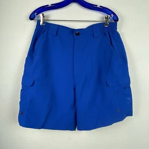 Reel Legends Bermuda Womens Medium Cargo Pockets Blue Beach Fishing Shorts - Picture 1 of 9