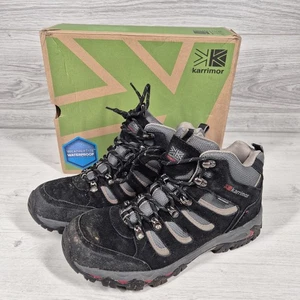 Karrimor Mount Mid 7 Weathertite Black Walking Hiking Boots Mens Size UK 8.5 - Picture 1 of 10
