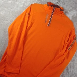 Helly Hansen Unisex Medium Orange Pullover 1/4 Zip Fleece Hydropower Nautical - Picture 1 of 19