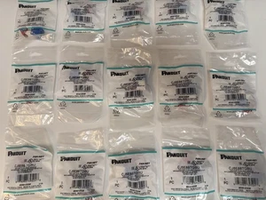 New CJ5E88TGBU (Case of 44) Panduit Mini-Com Jack Blue + NK688MWH + Extras - Picture 1 of 6