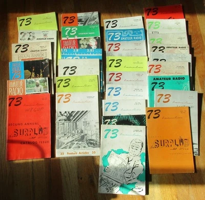 Amateur Radio 73 Magazines Mixed Lot of 31  Issues  1961  and other early ones - Image 1 of 4