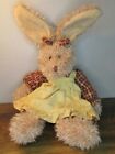 RARE Collectable Vintage Russ Berrie 4241 Girl Carrie Bunny Rabbit Posable Ears 