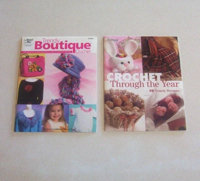 Lot of 2 Crochet Pattern Leaflets Paperback Annie's Attic Needlecraft Shop #2 - Image 1 of 2