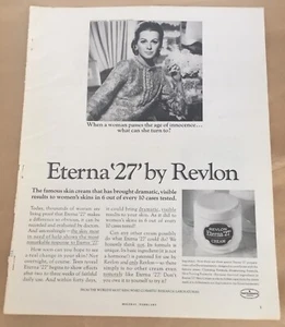 Revlon Eterna 27 stampa pubblicità 1967 vintage retrò anni 60 cosmetici crema pelle trucco - Foto 1 di 1