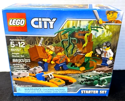 NOVO! LEGO CITY 60157 JUNGLE STARTER SET (2017) / CROCODILO - Imagem 1 de 3