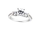 Genuine 125Ct Round Diamond Open Gallery Engagement Ring Solid 18K Gold