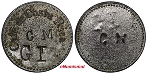 COSTA RICA TOKEN ND  Lead c/s "GM" & c/s "GI"  24mm (10 671) - Picture 1 of 3