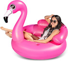 Inflatable Flamingo Tube, Pool Float, Fun Beach Floaties, Swim Party Toys, Summe