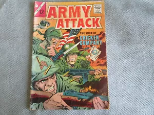 Army Attack The Saga Of Chicken Company Vol 1 n.2 1964 Charlton carri armati soldatini - Foto 1 di 8