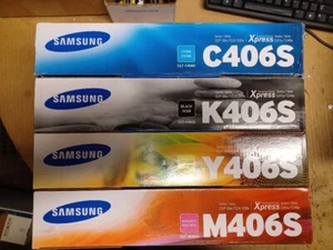 NUOVE cartucce toner originali Samsung Xpress C406S, Y406S, K406S, M406S - SPEDIZIONE VELOCE - Foto 1 di 5