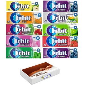 WRIGLEY ORBIT CHEWING GUM SUGAR FREE 10 MIXED FLAVOURS OF CHEWING GUM - Picture 1 of 2