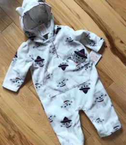 NWT CAT WITCH One Piece SOFT FLEECE Hooded HALLOWEEN Outfit 9 Month Infant - Picture 1 of 4
