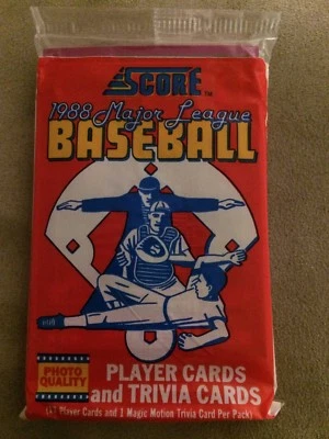 1988 Score Baseball Card Pack Brian Downing (Top) Bo Diaz (Back) Showing - Image 1 of 2