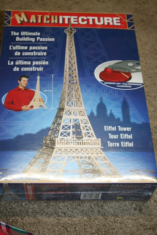 Matchitecture Eiffel Tower Paris Wood Matchstick set Jouets NEW IN BOX SEALED - Image 1 of 1