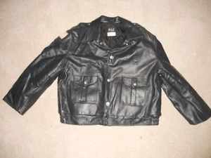 Vintage Kale Chicago Uniform Police Leather Bomber Jacket 54 Long Thinsulate Blk - Picture 1 of 14