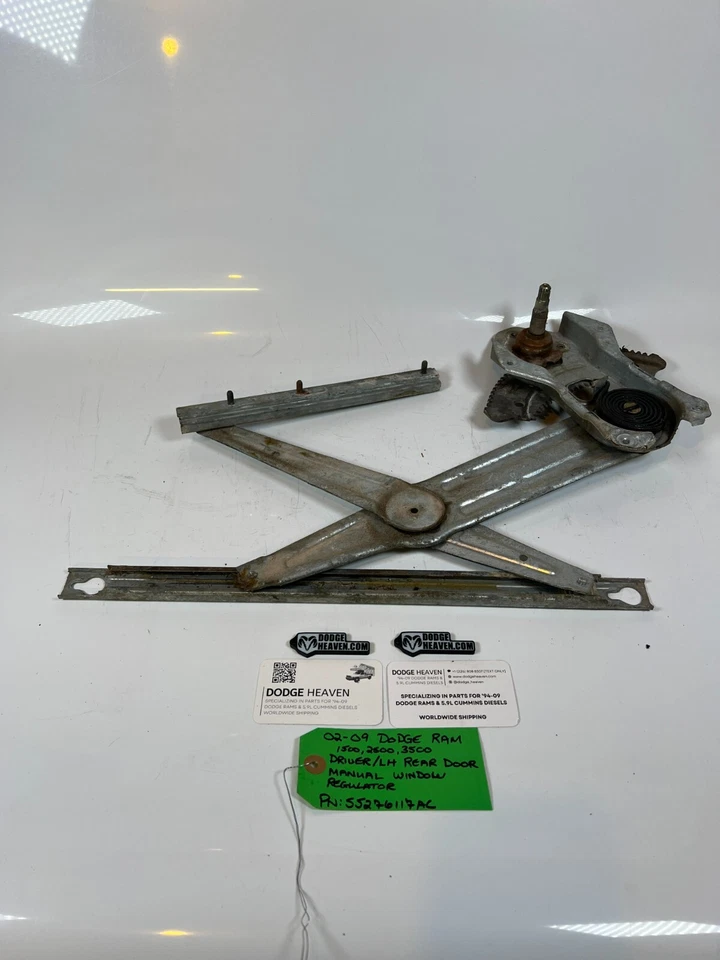 OEM 2002-2009 Dodge Ram 1500-3500 Manual Window Regulator Rear Driver LH - Image 1 of 4