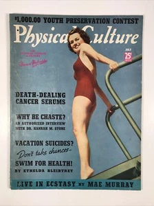 Physical Culture Bodybuilding Muscle Magazine (July 1938) Woman on Diving Board - Imagen 1 de 3