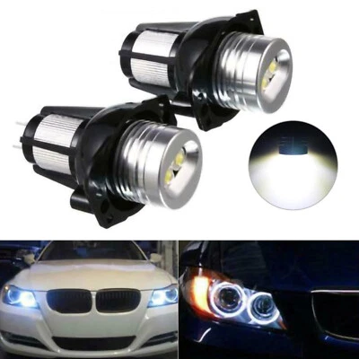 For BMW 3 E90 E91 Angel Eyes Halo LED Marker Lights Bulb Canbus Error Free White - Image 1 of 4
