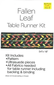 Kit Trapunta - Foglia Caduta 54" x 18" Autunno Runner da Tavolo Runner Trapuntino Kit M409.28 - Foto 1 di 1