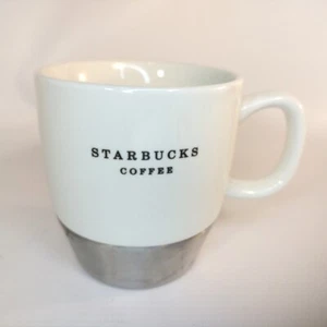 Starbucks Kaffeetasse Becher 10oz weiß mit Metallboden Boden 2006 Keramik - Bild 1 von 5