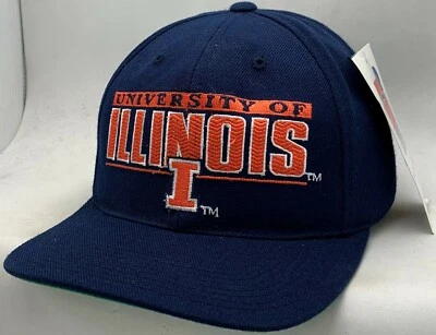 Billete plano Illinois Fighting Illini vintage Snapback azul marino Foto 1 de 3