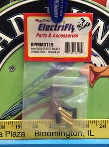 GreatPlanes GPMM3115 Gold Plate Bullet ConnectorFemale{4mm/3pc}NewInPack🇺🇸Ship - Picture 1 of 2
