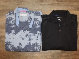 2-Lot Tommy Bahama Short Sleeve Button-Front & Polo Shirts Casual Lounge XL Club - Bild 1 von 6