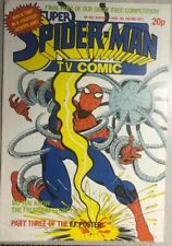 SUPER SPIDER-MAN TV COMIC #492 (1982) Marvel Comics UK GalactusFF poster 3/4 VG+