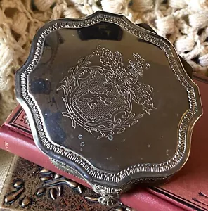 Vtg Dieu et Mon Droit Royal Crest Lion's Claw Feet Silver Plated Jewelry Box - Picture 1 of 11